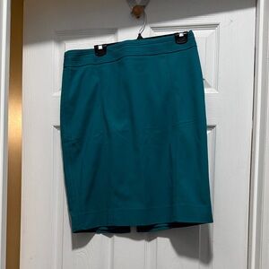 Chic Lined Teal Pencil Skirt for Women